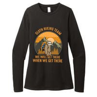 Sloth Hiking Camping Travel Nature Womens CVC Long Sleeve Shirt