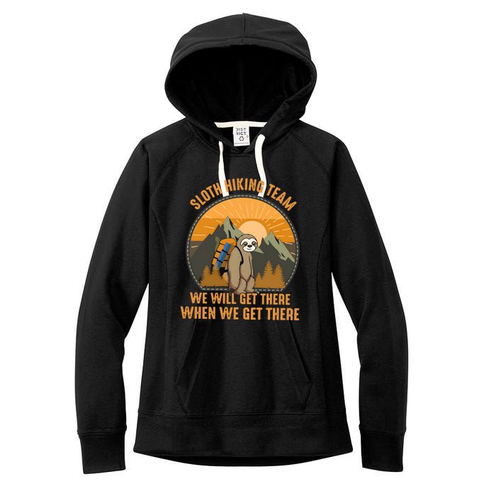 Sloth Hiking Camping Travel Nature Women's Fleece Hoodie