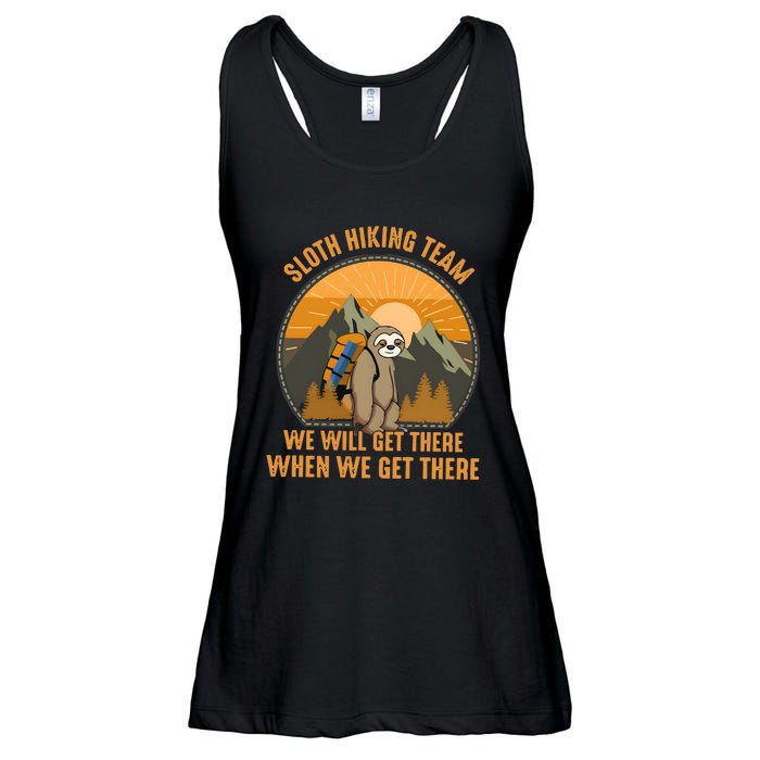 Sloth Hiking Camping Travel Nature Ladies Essential Flowy Tank