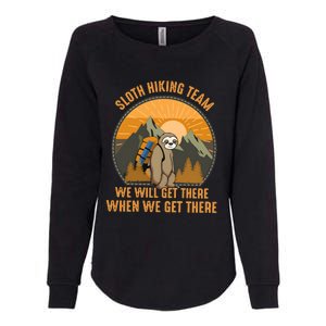 Sloth Hiking Camping Travel Nature Womens California Wash Sweatshirt