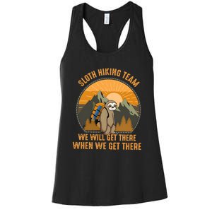 Sloth Hiking Camping Travel Nature Women's Racerback Tank