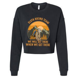 Sloth Hiking Camping Travel Nature Cropped Pullover Crew