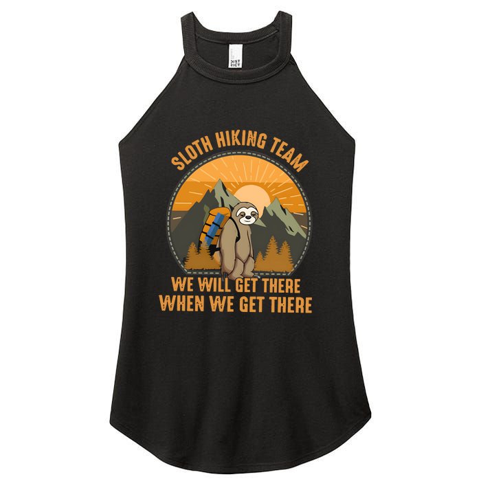 Sloth Hiking Camping Travel Nature Women's Perfect Tri Rocker Tank