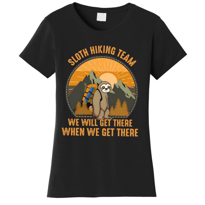 Sloth Hiking Camping Travel Nature Women's T-Shirt