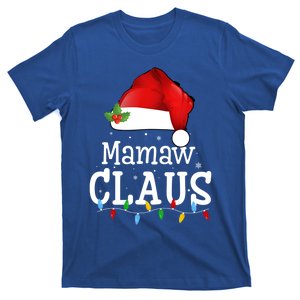 Santa Hat Christmas Lights Decor Funny Xmas Mamaw Claus Funny Gift T-Shirt