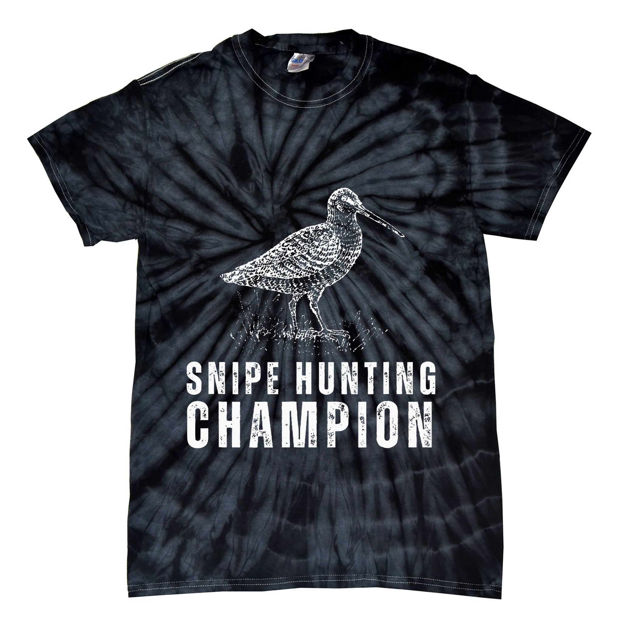 Snipe Hunting Champion Funny Hunting Tie-Dye T-Shirt
