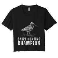 Snipe Hunting Champion Funny Hunting Women's Crop Top Tee