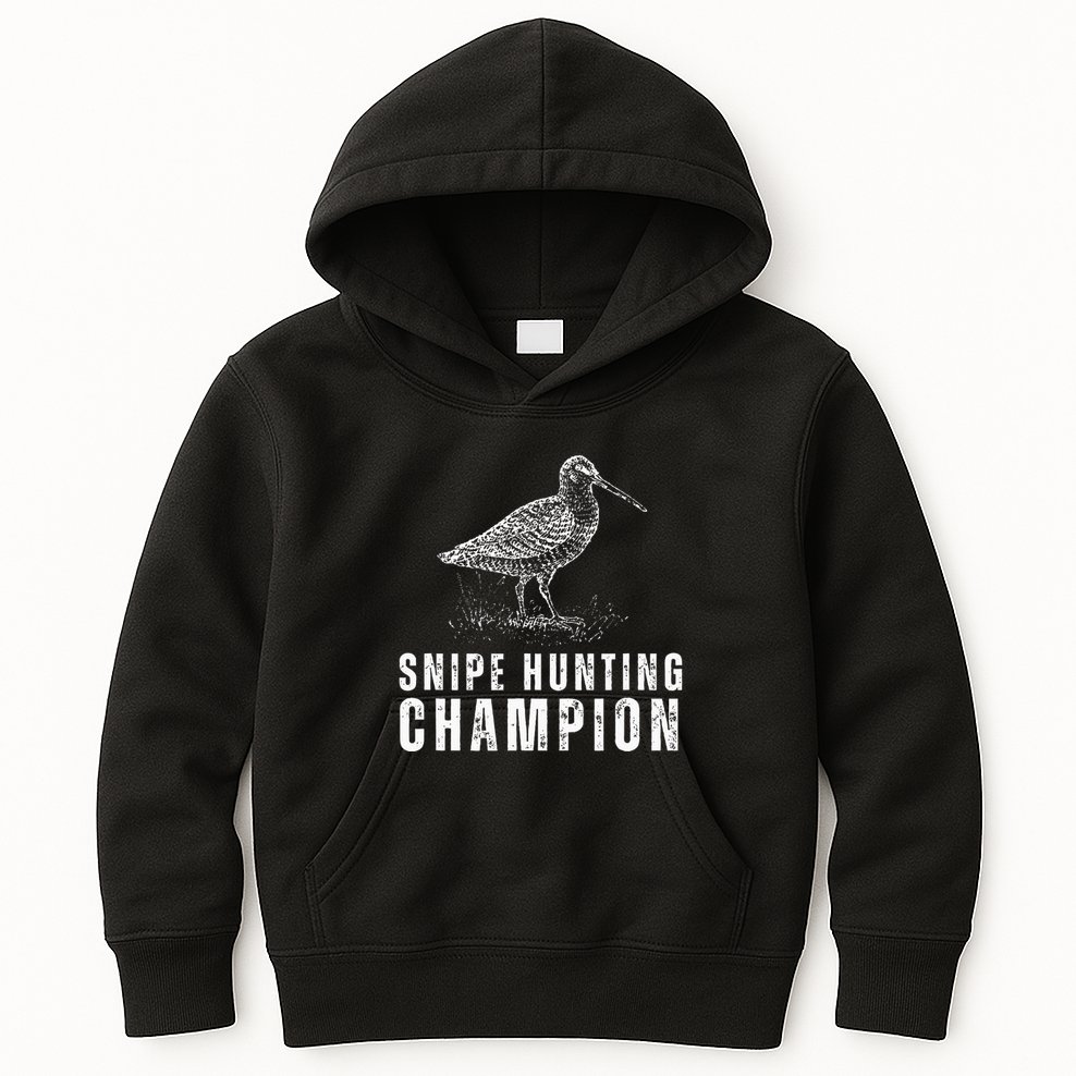 Snipe Hunting Champion Funny Hunting Kids Hoodie