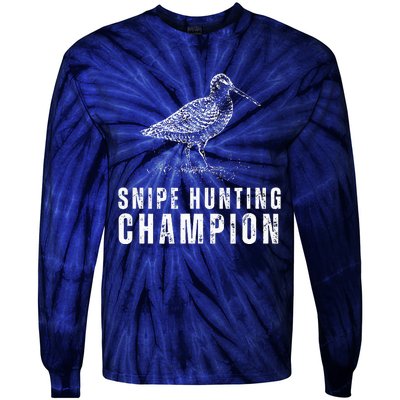 Snipe Hunting Champion Funny Hunting Tie-Dye Long Sleeve Shirt