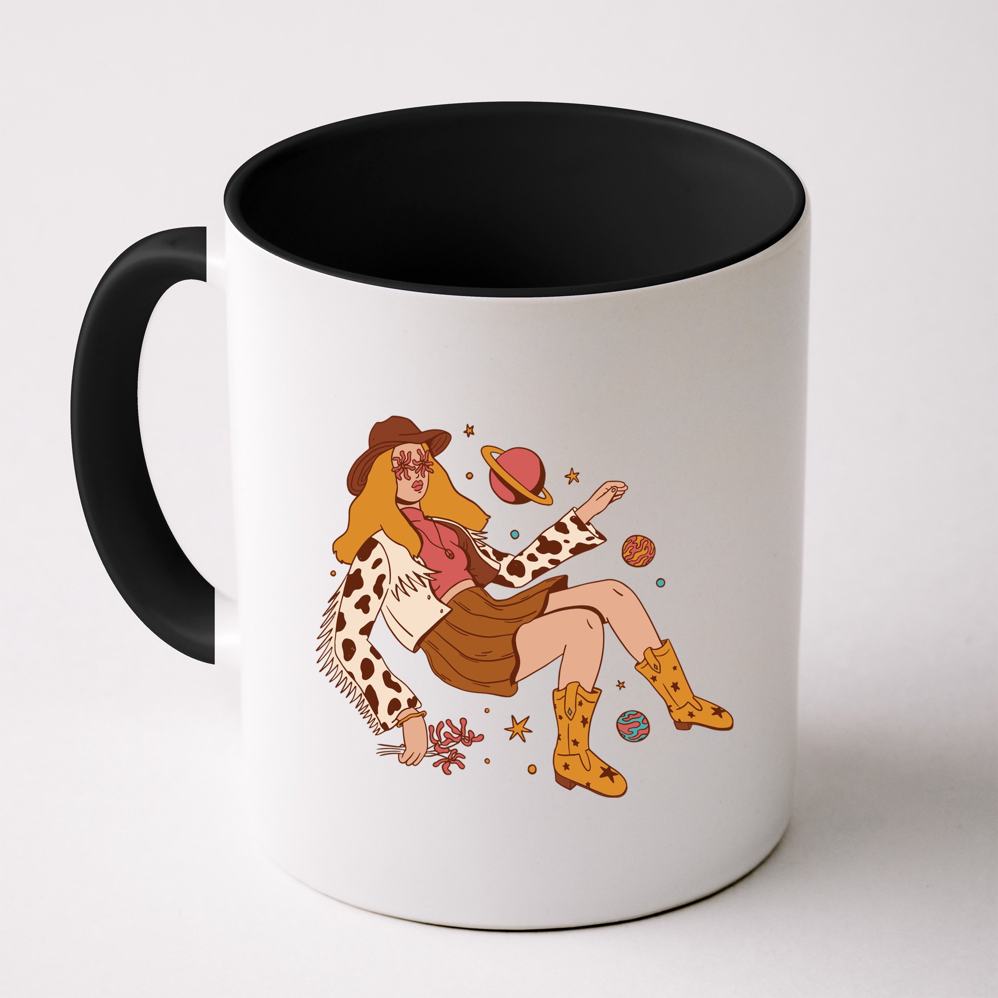 Space Hippie Cow Girl Mug