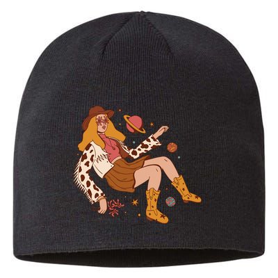 Space Hippie Cow Girl Sustainable Beanie