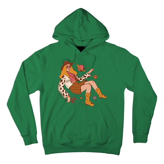 Space Hippie Cow Girl Hoodie