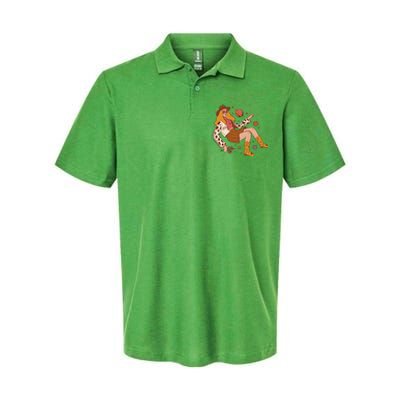 Space Hippie Cow Girl Softstyle Adult Sport Polo