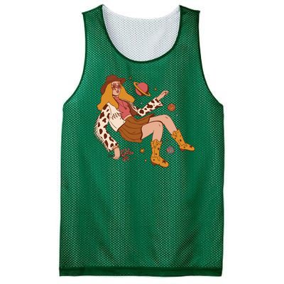 Space Hippie Cow Girl Mesh Reversible Basketball Jersey Tank