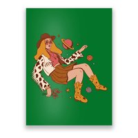 Space Hippie Cow Girl Poster