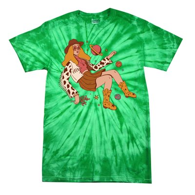 Space Hippie Cow Girl Tie-Dye T-Shirt