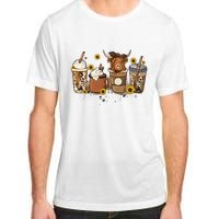 Scottish Highland Cow Sunflower Fall Vibes Coffee Lover Adult ChromaSoft Performance T-Shirt