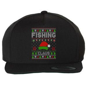 Santa Hat Christmas Light Fishing Claus Ugly Xmas Holiday Wool Snapback Cap