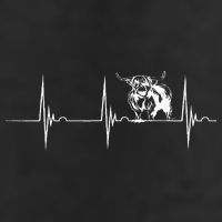 Scottish Highland Cow Heartbeat EKG Pulse Highlander Cow Adult Drive Performance Visor