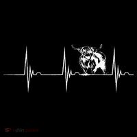 Scottish Highland Cow Heartbeat EKG Pulse Highlander Cow Drawstring Bag