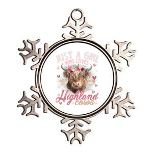 Scottish Highland Cow Just A Who Loves Highland Cows Gift Metallic Star Ornament