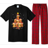 Scottish Highland Cow Christmas Tree Funny Cow Lover Xmas Pajama Set