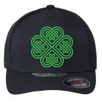 Shamrock Heart Celtic Knot Irish St. Patricks Day Flexfit Unipanel Trucker Cap