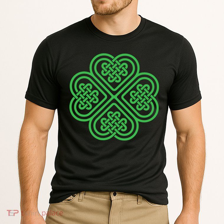 Shamrock Heart Celtic Knot Irish St. Patricks Day Performance Shirt