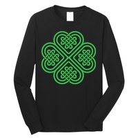 Shamrock Heart Celtic Knot Irish St. Patricks Day Long Sleeve Shirt