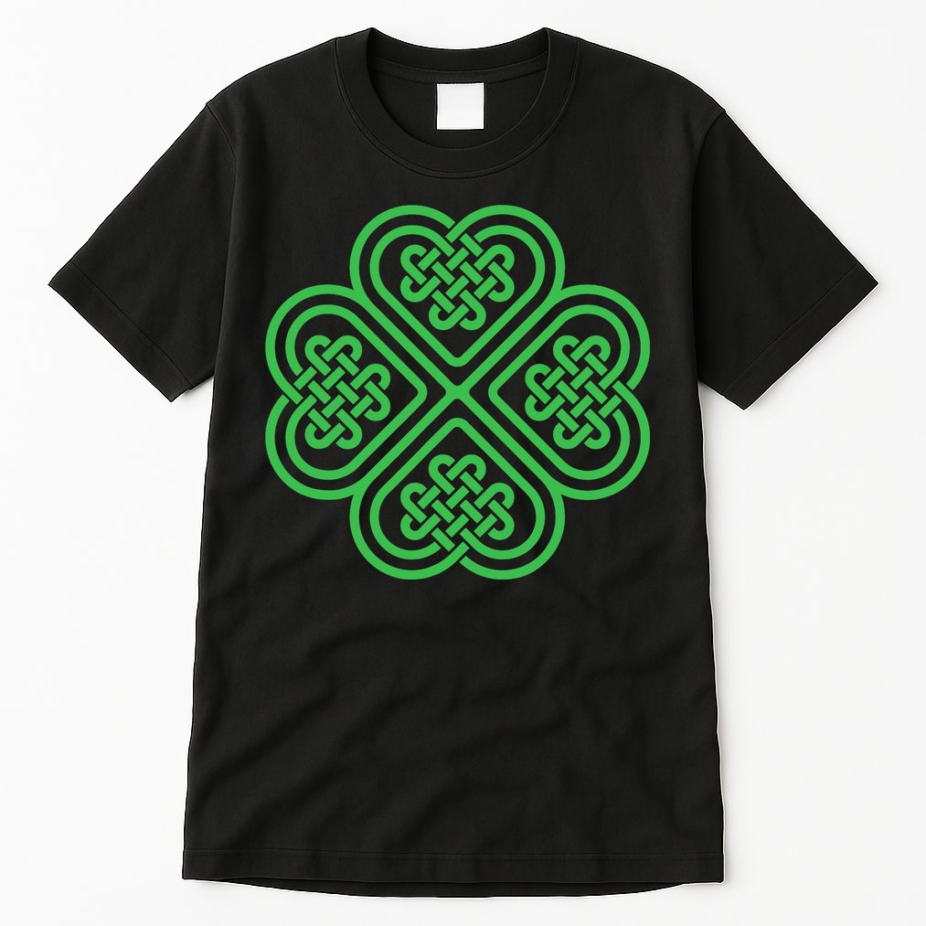Shamrock Heart Celtic Knot Irish St. Patricks Day Tall T-Shirt
