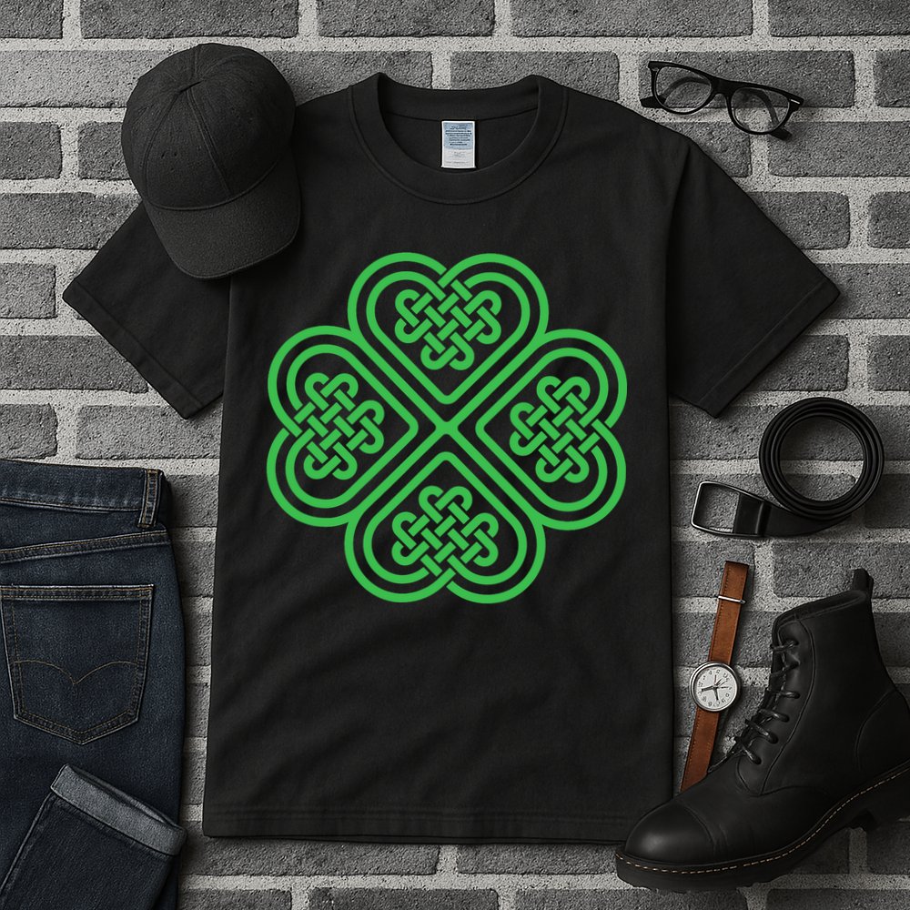 Shamrock Heart Celtic Knot Irish St. Patricks Day Tall T-Shirt