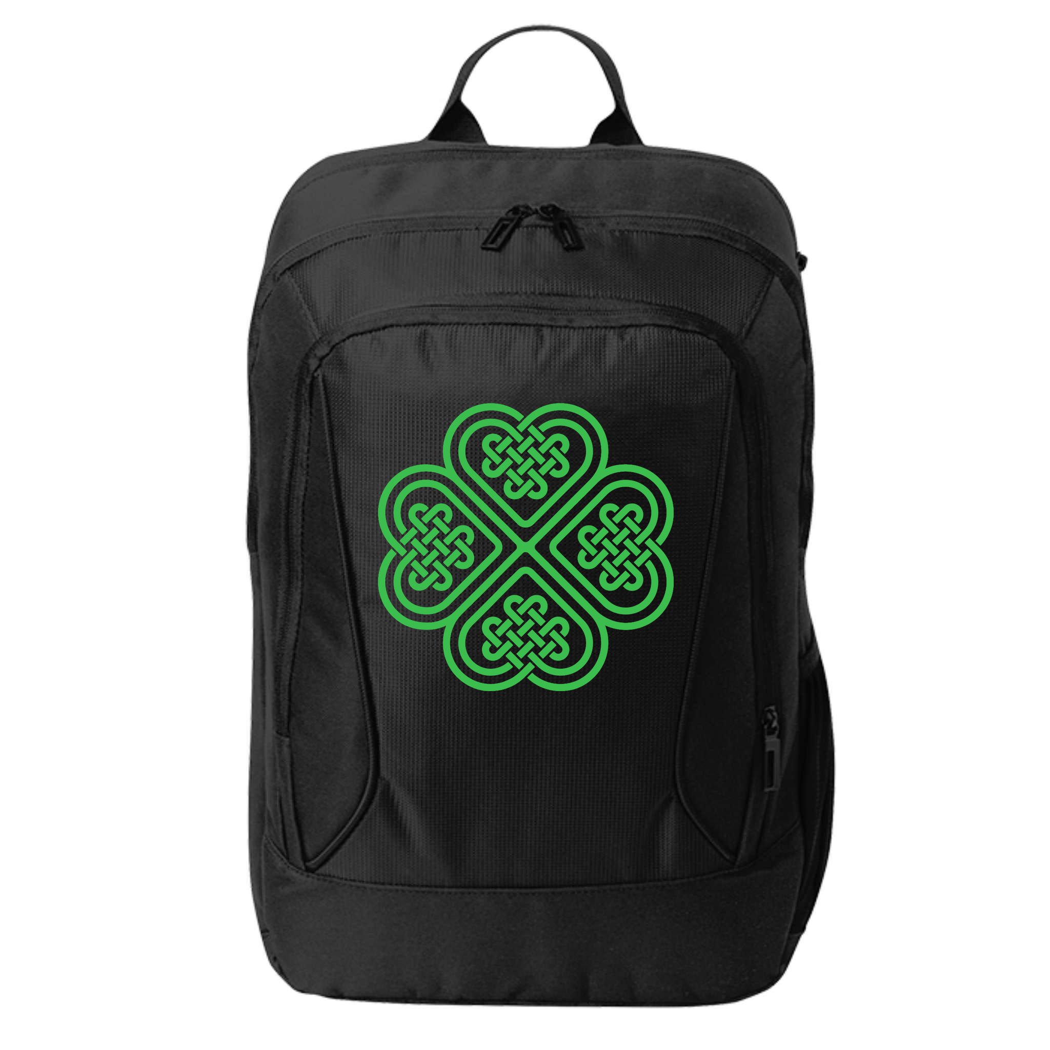Shamrock Heart Celtic Knot Irish St. Patricks Day City Backpack