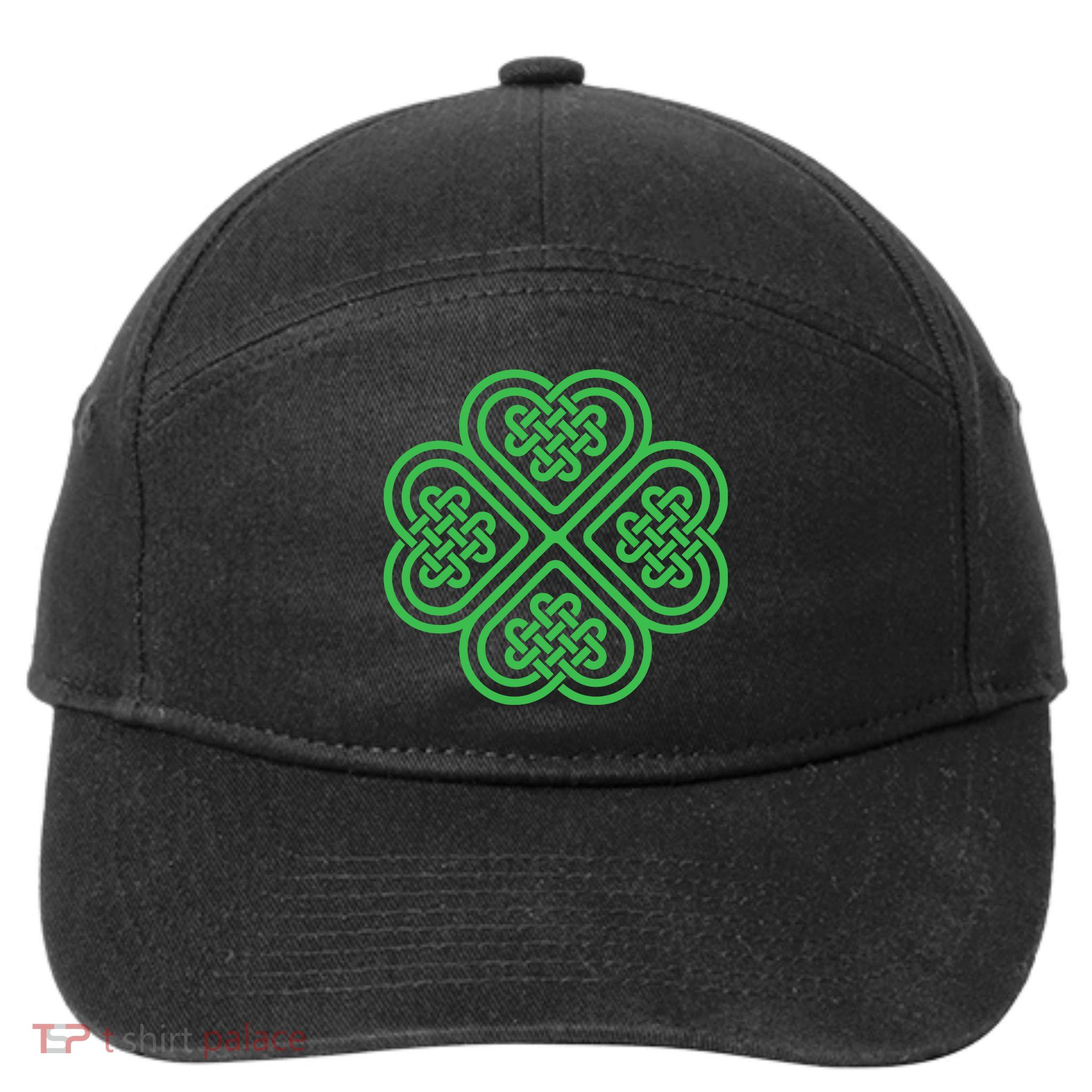 Shamrock Heart Celtic Knot Irish St. Patricks Day 7-Panel Snapback Hat