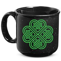 Shamrock Heart Celtic Knot Irish St. Patricks Day 15oz Campfire Ceramic Mug