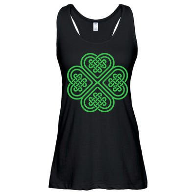 Shamrock Heart Celtic Knot Irish St. Patricks Day Ladies Essential Flowy Tank