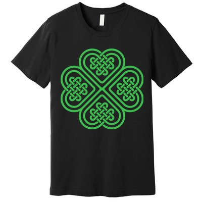 Shamrock Heart Celtic Knot Irish St. Patricks Day Premium T-Shirt
