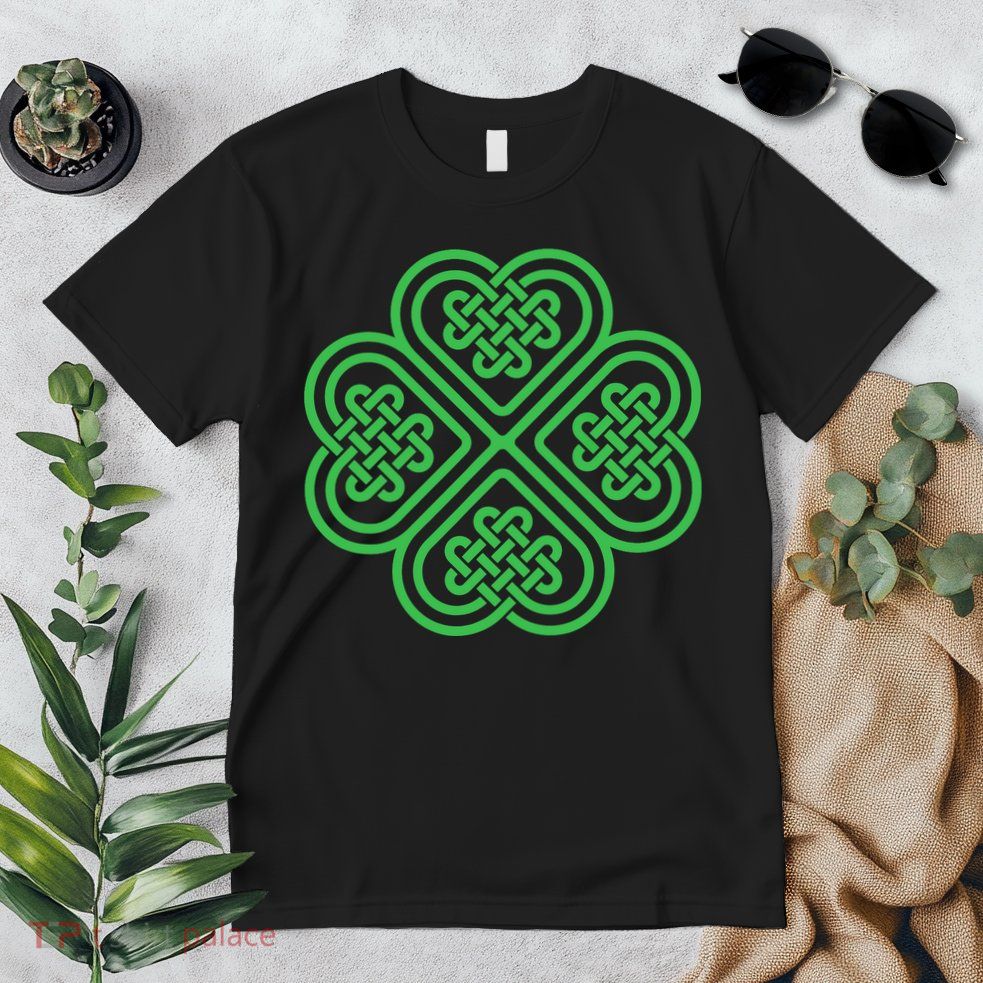 Shamrock Heart Celtic Knot Irish St. Patricks Day Premium T-Shirt