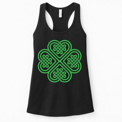 Shamrock Heart Celtic Knot Irish St. Patricks Day Womens Tank Top