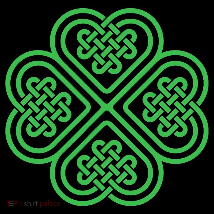 Shamrock Heart Celtic Knot Irish St. Patricks Day Pom Pom 12in Knit Beanie