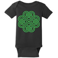 Shamrock Heart Celtic Knot Irish St. Patricks Day Baby Bodysuit