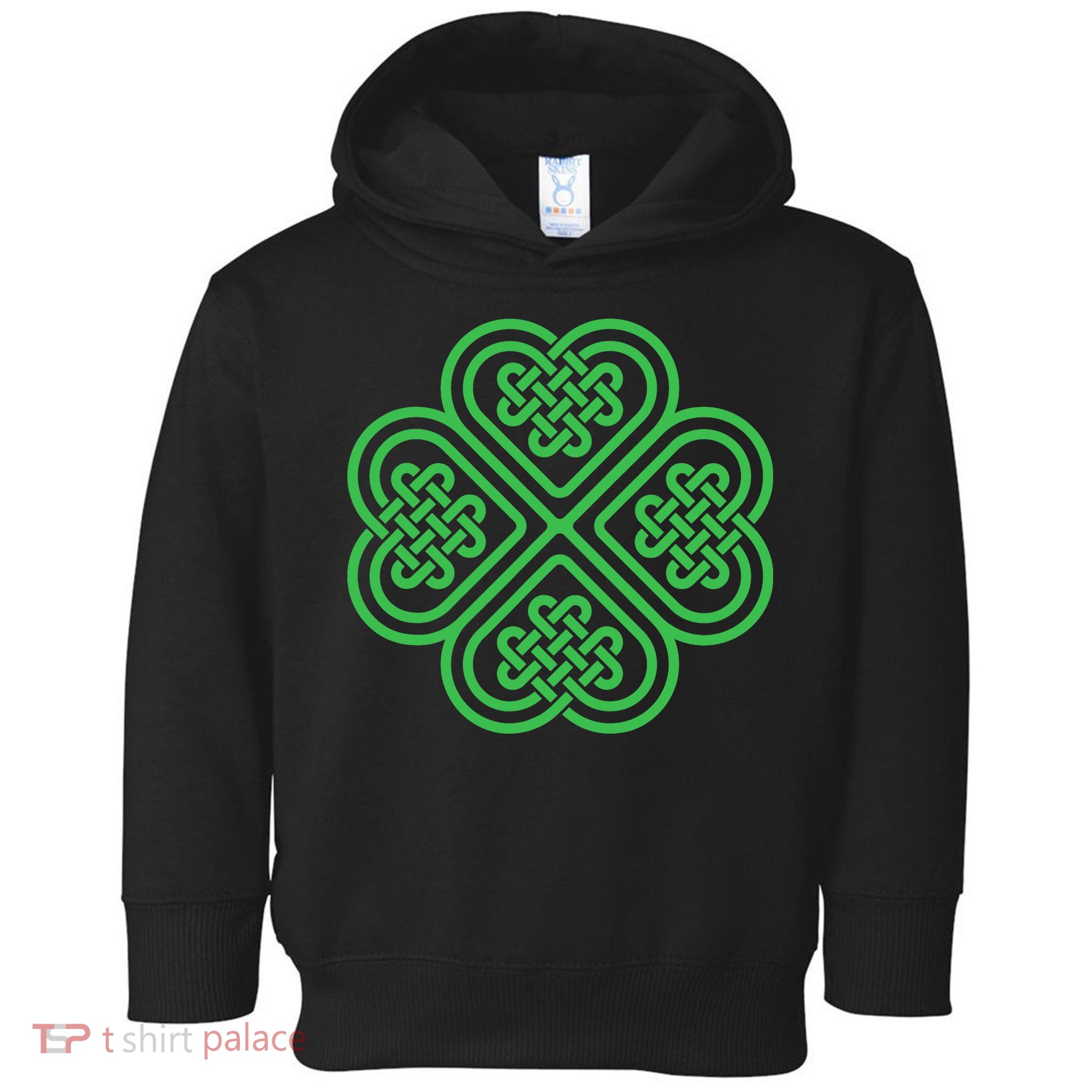 Shamrock Heart Celtic Knot Irish St. Patricks Day Toddler Hoodie