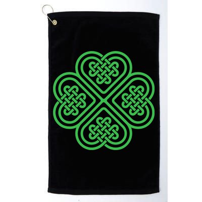 Shamrock Heart Celtic Knot Irish St. Patricks Day Golf Towel