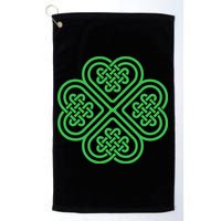 Shamrock Heart Celtic Knot Irish St. Patricks Day Golf Towel