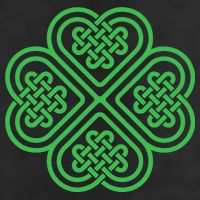 Shamrock Heart Celtic Knot Irish St. Patricks Day Golf Towel