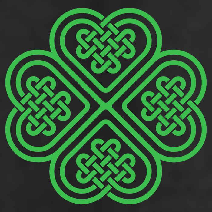 Shamrock Heart Celtic Knot Irish St. Patricks Day Golf Towel