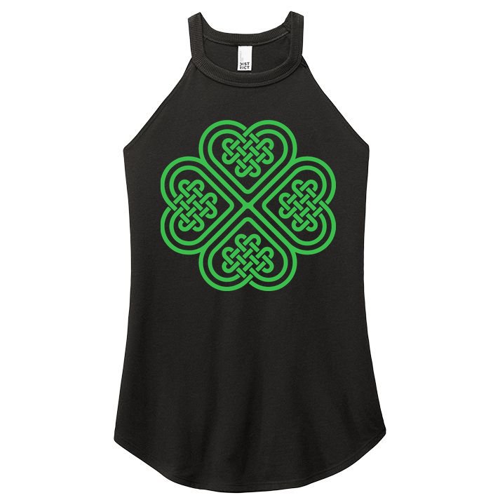 Shamrock Heart Celtic Knot Irish St. Patricks Day Women's Perfect Tri Rocker Tank