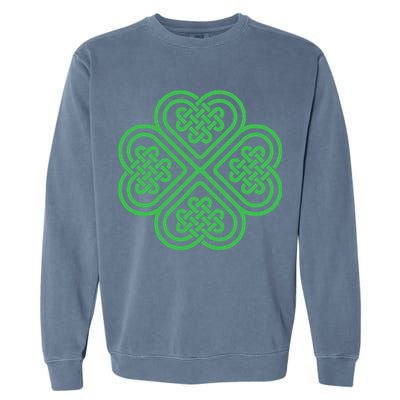 Shamrock Heart Celtic Knot Irish St. Patricks Day Garment-Dyed Sweatshirt