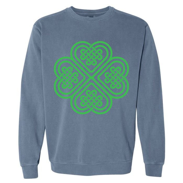 Shamrock Heart Celtic Knot Irish St. Patricks Day Garment-Dyed Sweatshirt