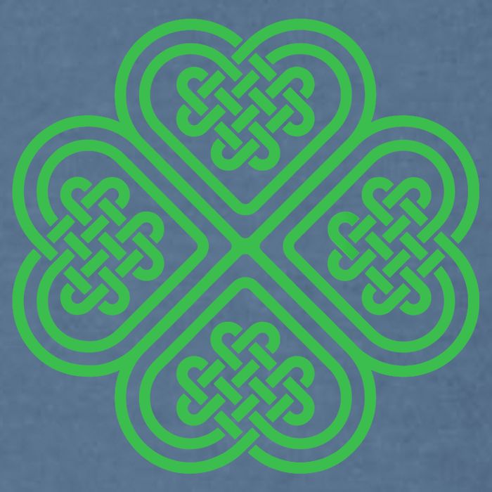 Shamrock Heart Celtic Knot Irish St. Patricks Day Garment-Dyed Sweatshirt