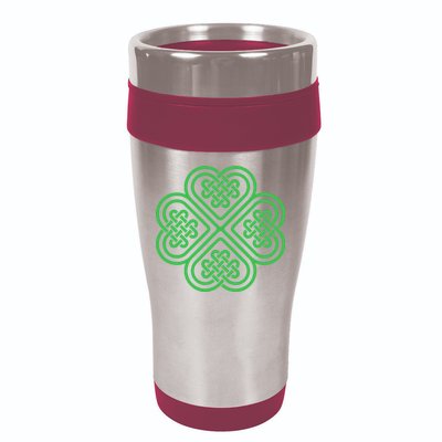 Shamrock Heart Celtic Knot Irish St. Patricks Day 16oz Travel Tumbler